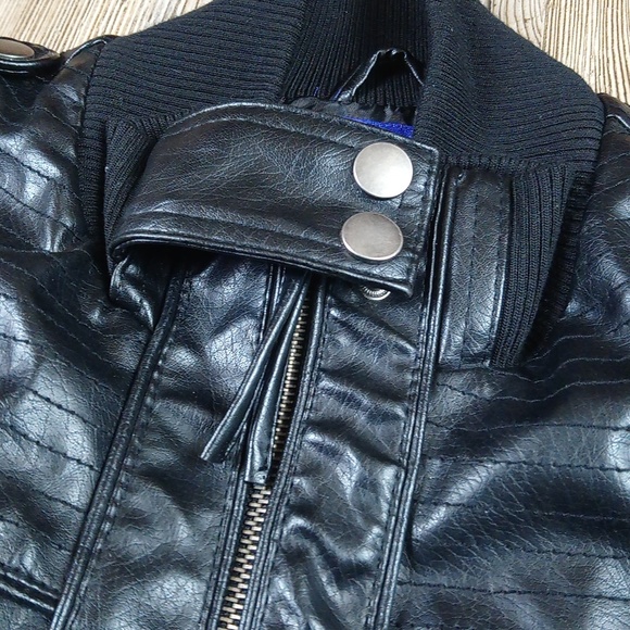Black Faux Leather Moto Jacket - Picture 14 of 16